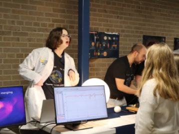 UM Astronomy Graduate Students at Outreach Event 